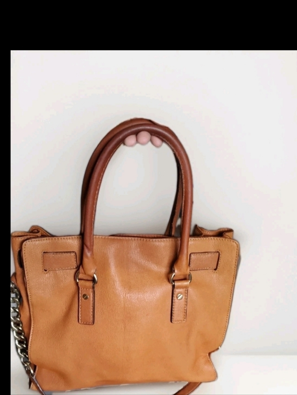 Michael Kors Large Hamilton Leather Satchel Bag - Picture 2 of 12